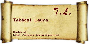 Takácsi Laura névjegykártya