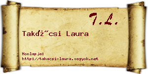 Takácsi Laura névjegykártya